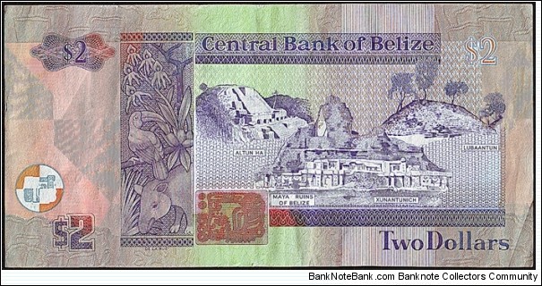 Banknote from Belize year 2003