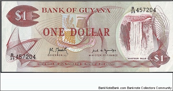 Guyana N.D. 1 Dollar. Banknote