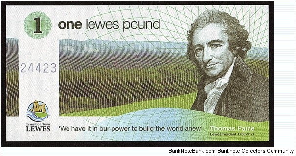Lewes (England) N.D. 1 Pound. Banknote