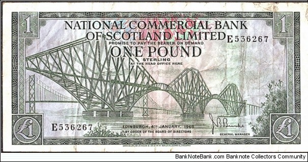 Scotland 1968 1 Pound. Banknote