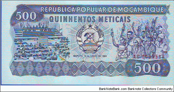  500 Metacais Banknote