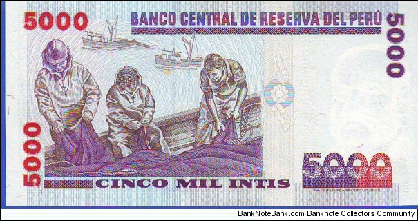 Banknote from Peru year 1988