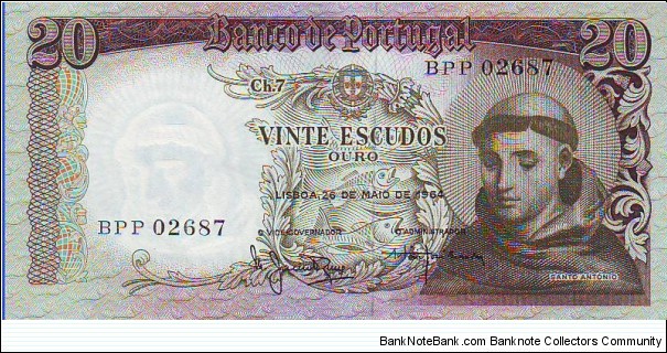  20 Escudos Banknote