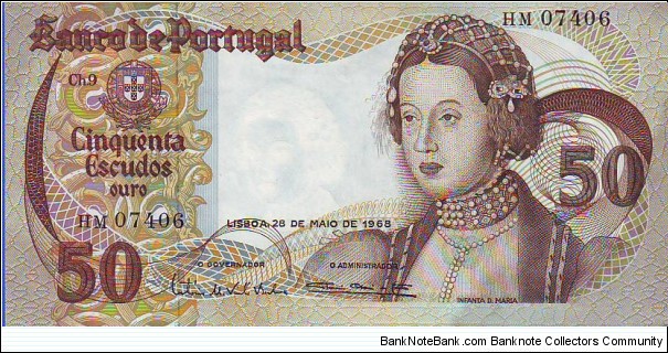  50 Escudos Banknote