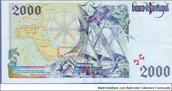 Banknote from Portugal year 1997