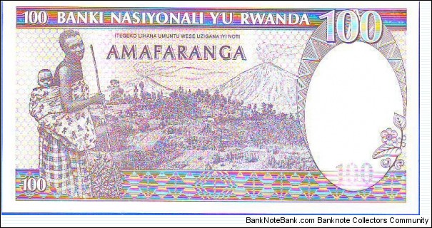 Banknote from Rwanda year 1989