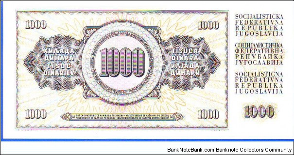 Banknote from Yugoslavia year 1981