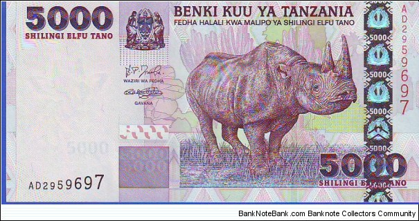  5000 Shilingi Banknote