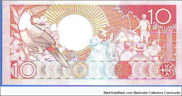 Banknote from Suriname year 1986