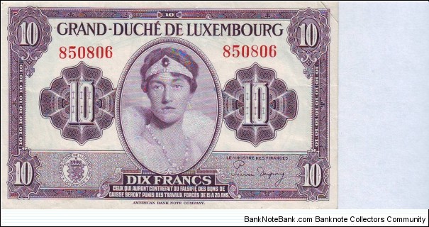  10 Francs Banknote