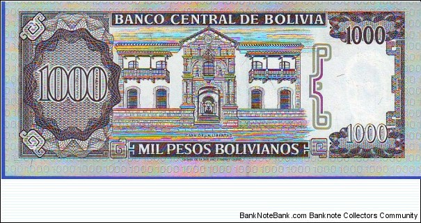 Banknote from Bolivia year 1982