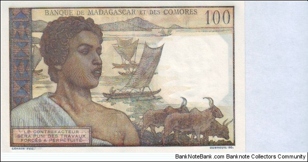 Banknote from Comoros year 1960