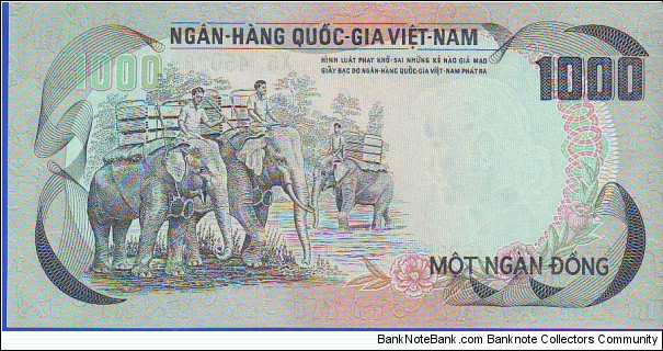 Banknote from Vietnam year 1972