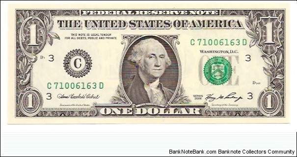 1 Dollar(Currency) Banknote