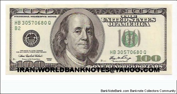 100Dollar (Currency money) Banknote