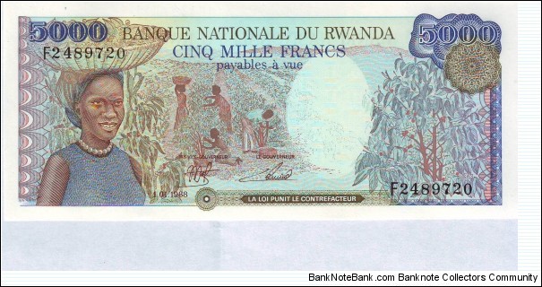  5000 Francs Banknote