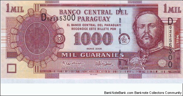  1000 Guaranies Banknote