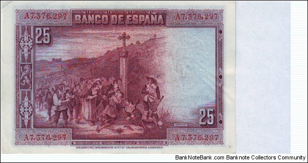 Banknote from Spain year 1928