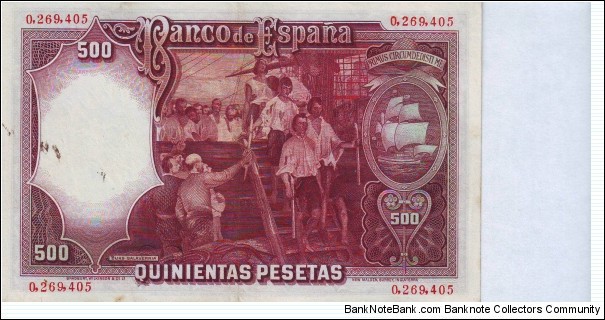 Banknote from Spain year 1931