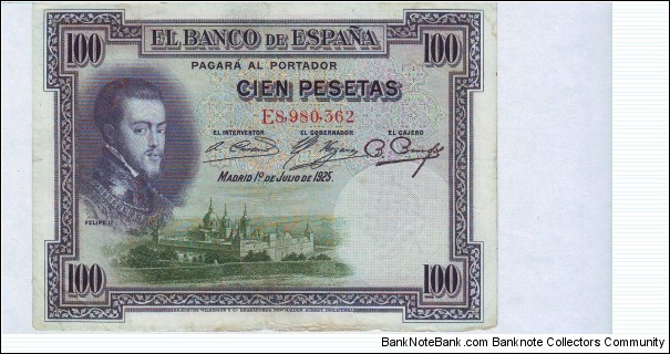  100 Pesetas Banknote