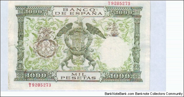 Banknote from Spain year 1957