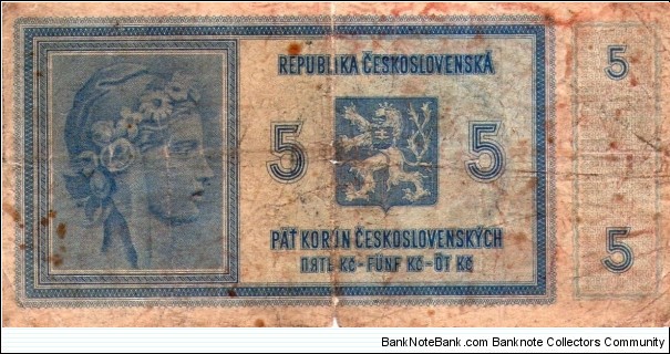 5 krone bohemia and moravia Banknote