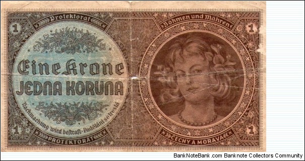 Banknote from Czech Republic year 1940