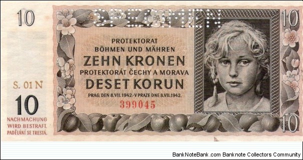 Banknote from Czech Republic year 1940