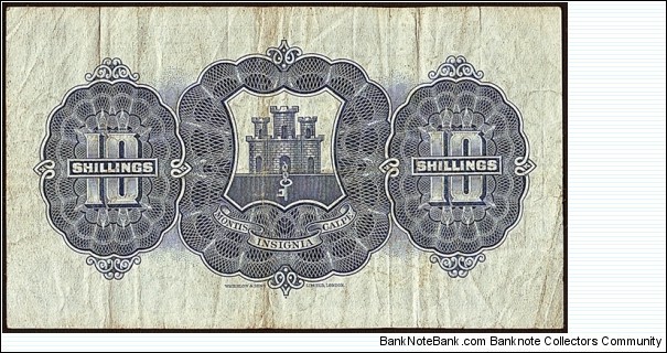 Banknote from Gibraltar year 1954