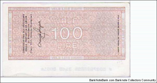 Banknote from Italy year 1976