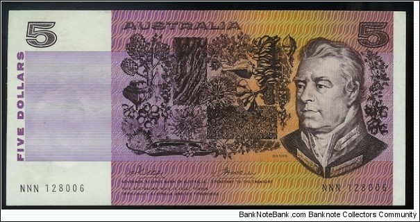 1974 $5 note NNN Solid Prefix in aUNC Banknote