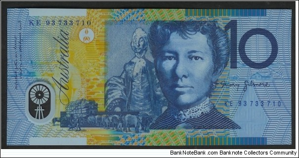 1993 $10 polymer note KE93 Last Prefix SCARCE in UNC Banknote