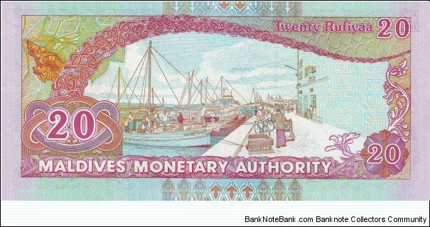 Banknote from Maldives year 2000