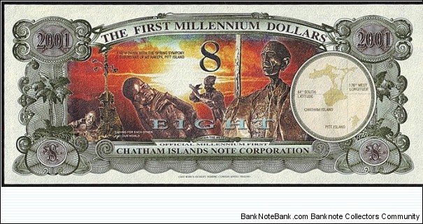 Banknote from New Zealand year 2001
