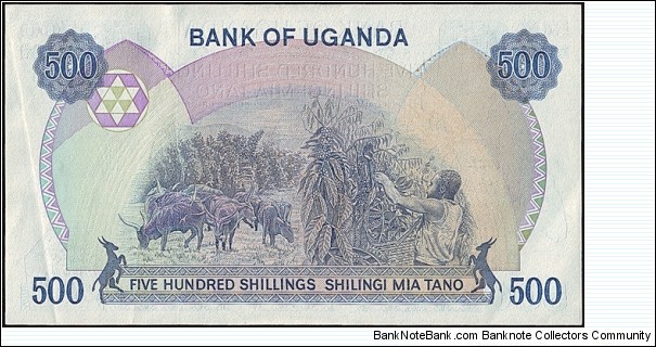 Banknote from Uganda year 1986