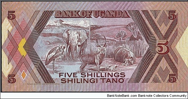 Banknote from Uganda year 1987