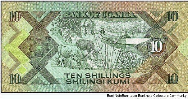 Banknote from Uganda year 1987