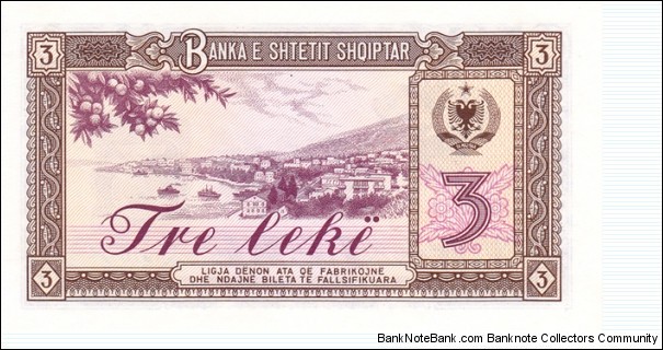 Banknote from Albania year 1976