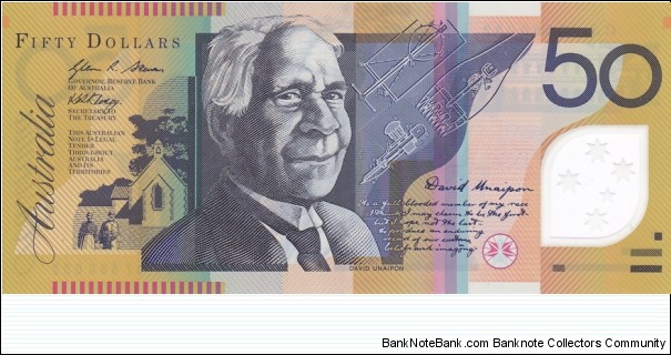 Australia P60e (50 dollars 2007) Polymer Banknote