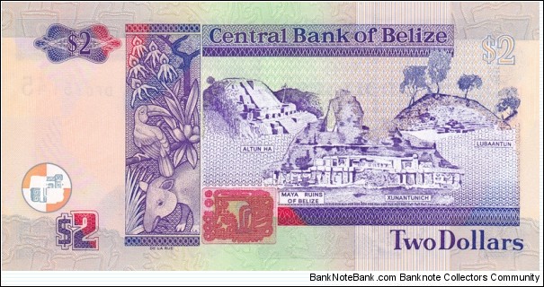 Banknote from Belize year 2007