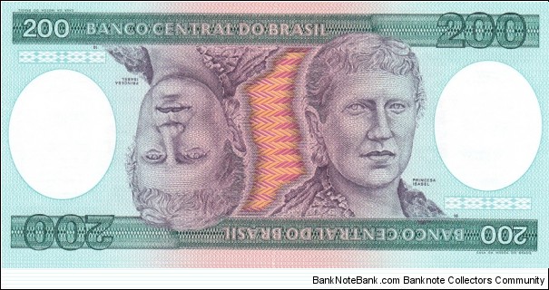 Brazil P199b (200 cruzeiros ND 1981-84) Banknote