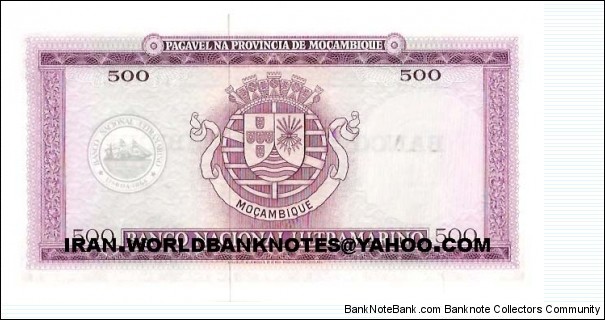 Banknote from Mozambique year 1967