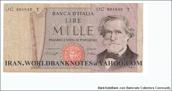 1000Lire 1969-1977 Banknote