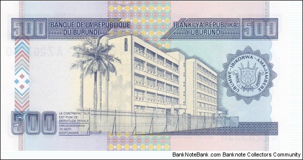 Banknote from Burundi year 2009
