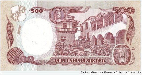 Banknote from Colombia year 1992