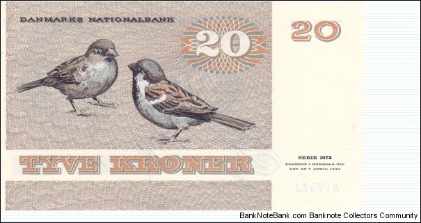Banknote from Denmark year 1979