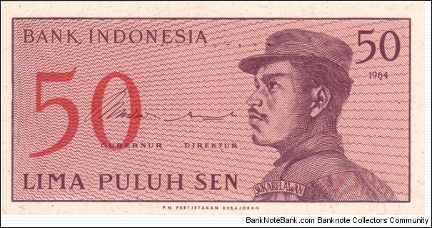 Indonesia P94 (50 sen 1964) Banknote