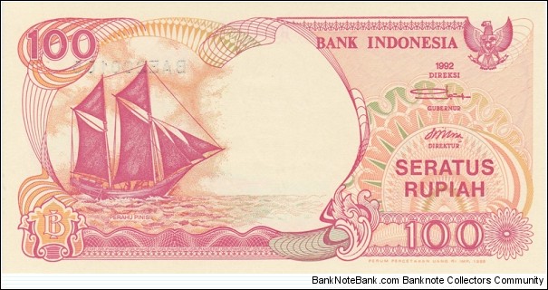Indonesia P127e (100 rupiah 1996) Banknote