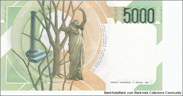 Banknote from Italy year 1985