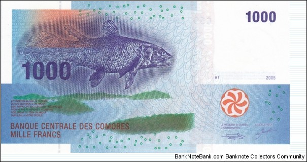 Comoros P16 (1000 francs 2005) Banknote